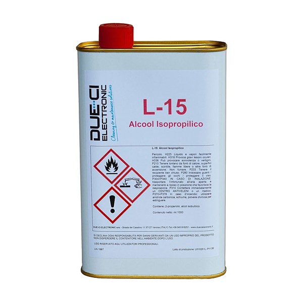 L-15 Limpiador activo alcohol isopropílico 1 Litro