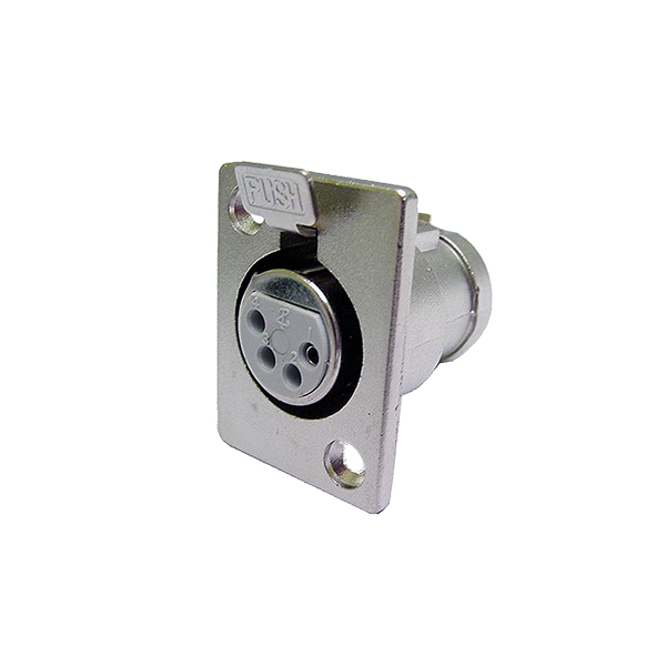 Conector XLR4 Hembra Chasis