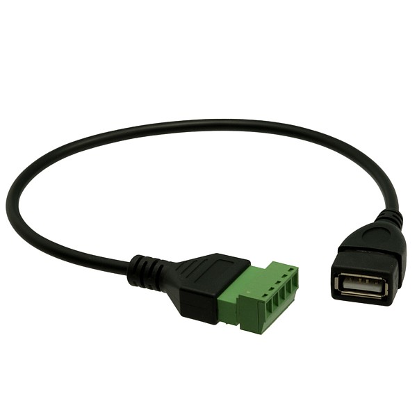 USB Tipo A Hembra conexión borne tornillo 0,25mts