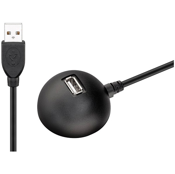 Prolongador USB 2.0 1,5mts con base de sobremesa