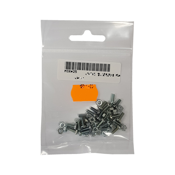 TORNILLO DIN84 M3x8mm +TUERCA (bolsa 25uds.)