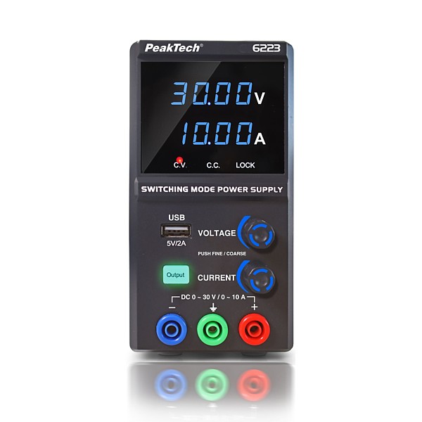 PeakTech® P 6223 Fuente de Alimentación Laboratorio DC 0 - 30 V / 0 - 10 A