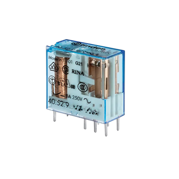 40.52.9.048 Rele Finder Serie 40 48Vdc 2CC 8A R5mm