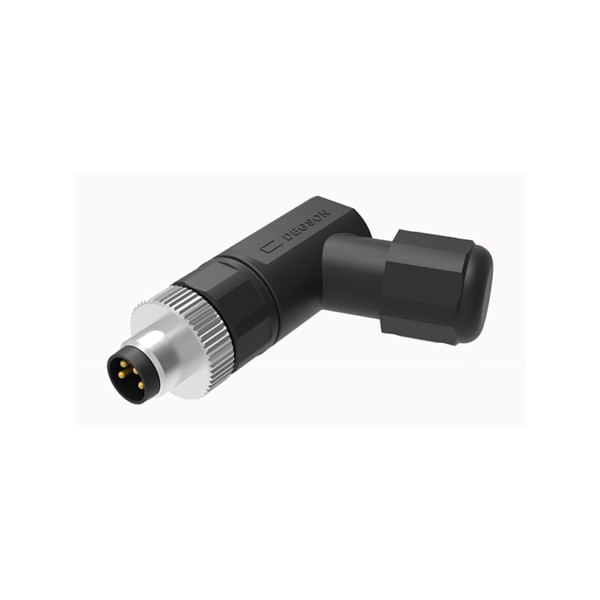 Conector Circular M8 4 Contactos Macho Acodado
