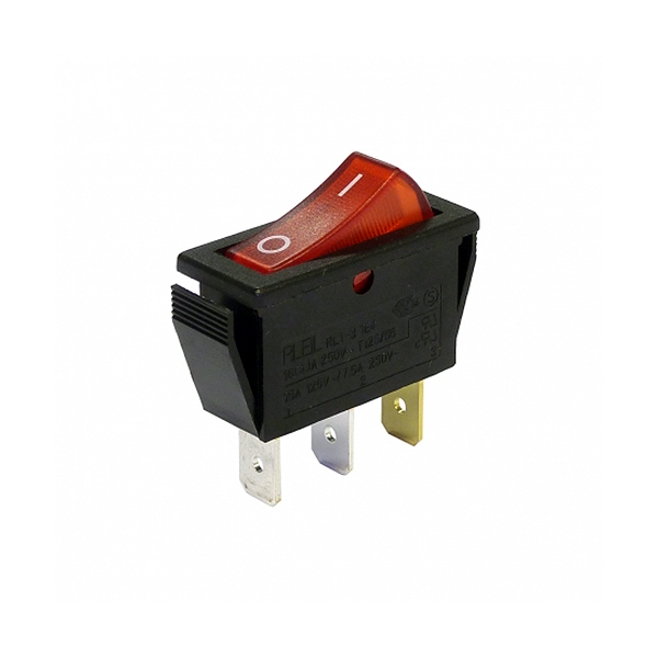 954 Interruptor 1C 2P Off-On Luminoso Rojo